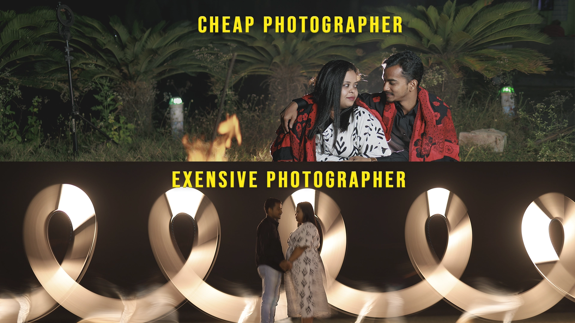 Comparison between cheap and professional wedding photography by Roy's Studio Kolkata