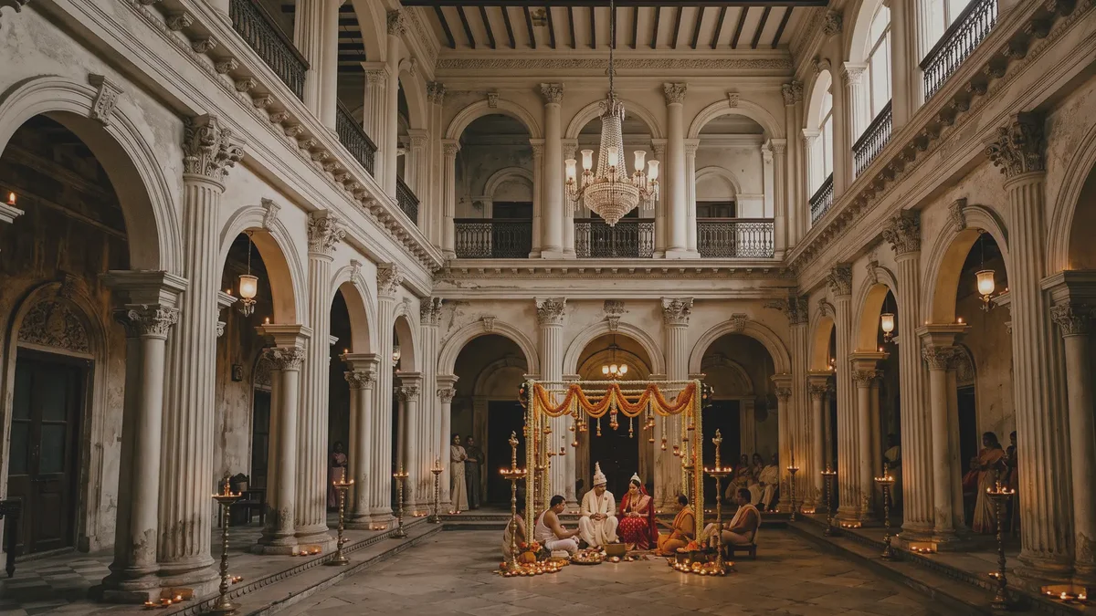 Kolkata wedding ceremony at a heritage venue