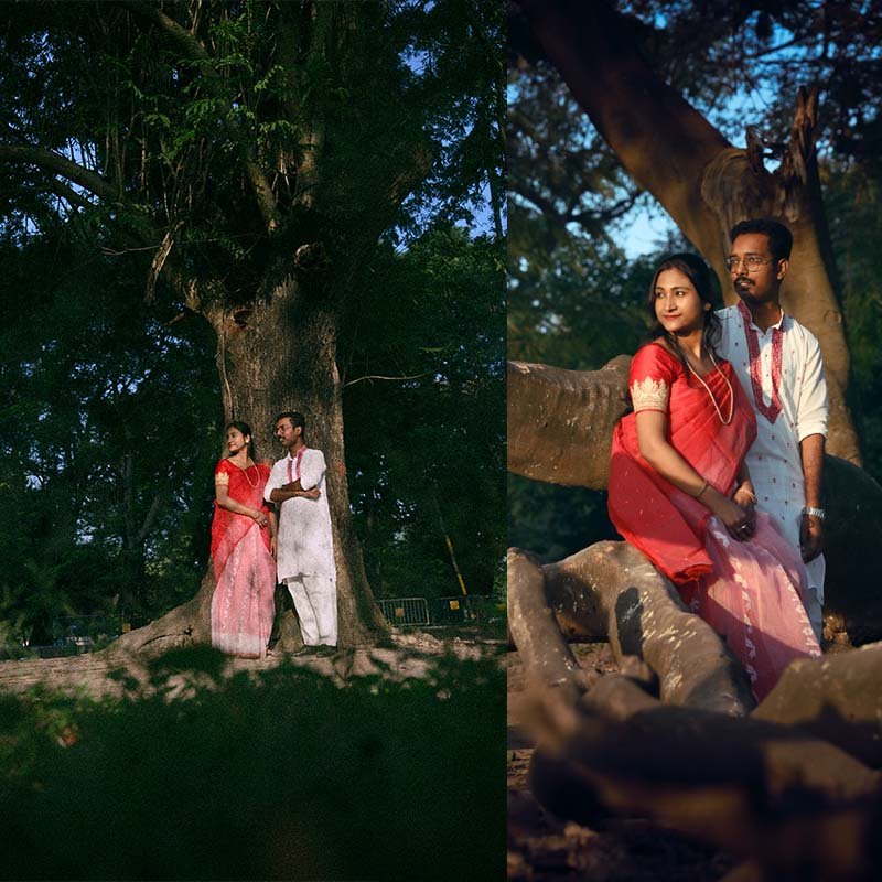 Engagement ring shot at Victoria Memorial — pre‑wedding detail photography