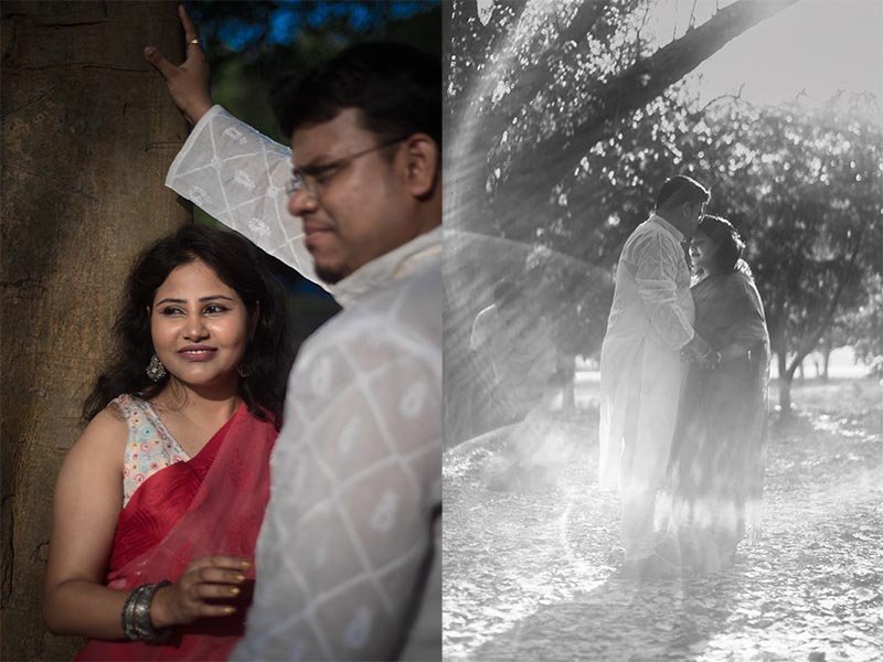 Traditional Bengali couple portrait — ethnic pre‑wedding photography Kolkata