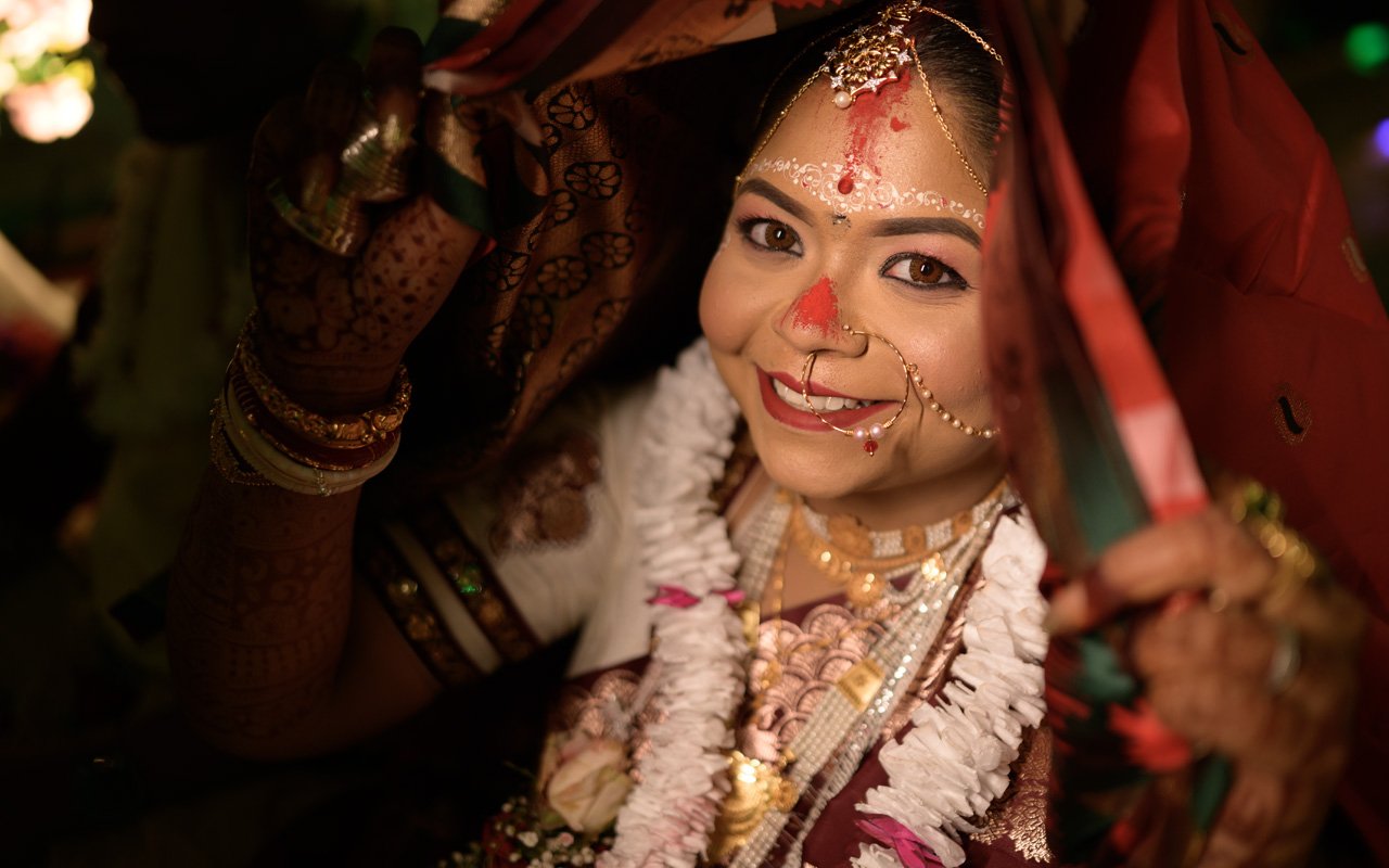 RAW sensor data — unprocessed wedding image without color grading